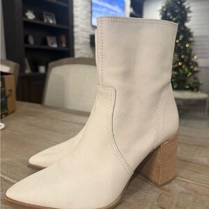 Gianni Bini Cream Heeled Boots